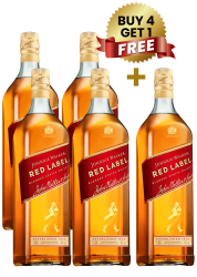 Johnnie Walker Red Label 1 Ltr Buy 4 Get 1 Free