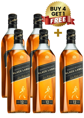 Johnnie Walker Black Label 1 Ltr Buy 4 Get 1 Free